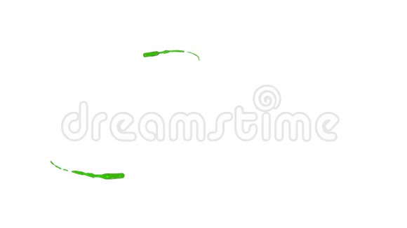 绿色流体正在形成一个圆圈透明液体视频的预览图