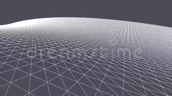 网络空间网格网多边形线架景观无缝环绘制运动图形动画背景视频的预览图