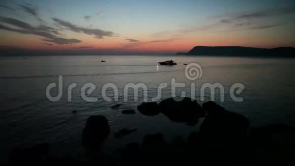 海上日落时分乌克兰克里米亚视频的预览图