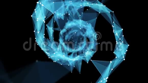 运动背景数字蓼DNA螺旋4k循环阿尔法Matte视频的预览图