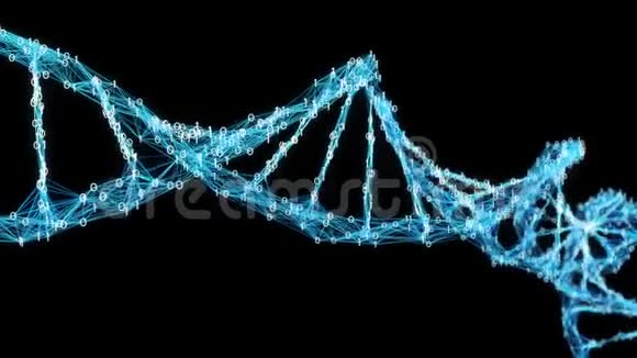 运动背景数字双旋体DNA分子AlphaMatte4k环视频的预览图