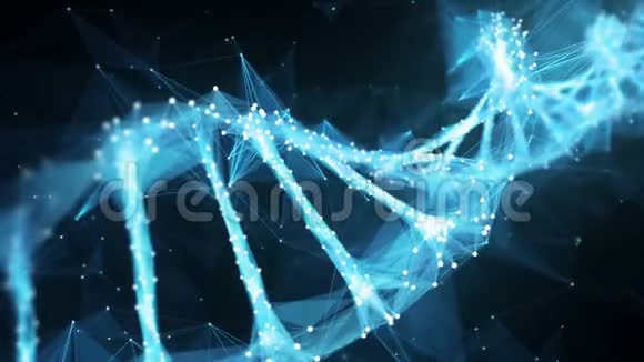 运动背景数字蓼DNA分子4k环视频的预览图