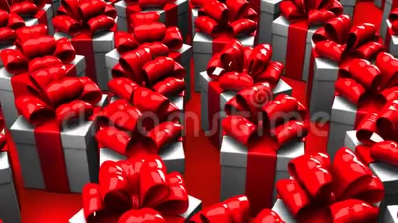 红色背景上的礼品盒视频的预览图