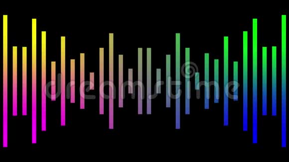 抽象彩虹颜色移动垂直像素块背景动画新质量假日通用动态视频的预览图