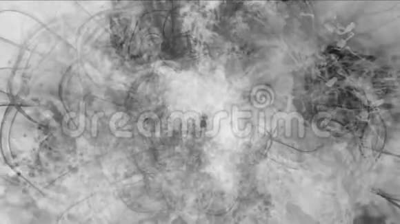 抽象云雾飞溅烟雾气体蒸汽烟花颗粒背景视频的预览图