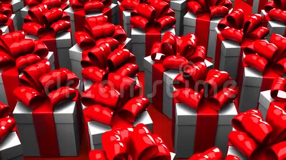 红色背景上的礼品盒视频的预览图