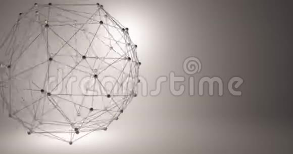 抽象技术背景背景三维网格数码科技艾科技有线网络未来线框视频的预览图
