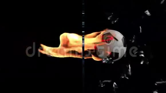 在碎火玻璃上放足球视频的预览图