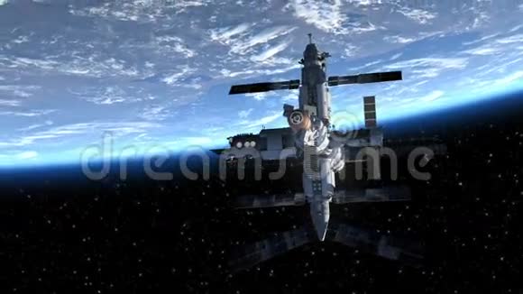 空间站和航天飞机轨道地球视频的预览图