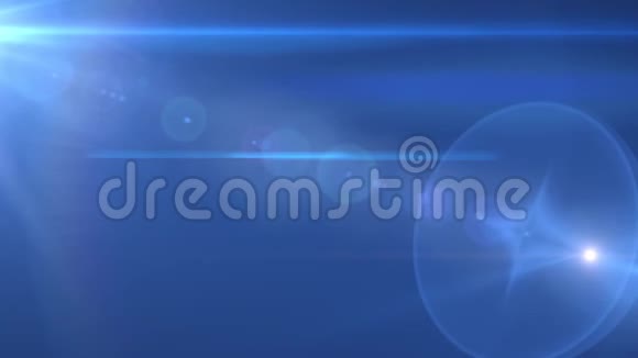 浮动蓝透镜耀斑的抽象背景视频的预览图