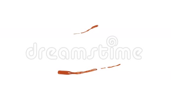 白色背景上的橙色液体圆圈视频的预览图