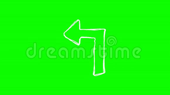 绿色彩色手绘箭头安装胶片视频剪辑视频的预览图