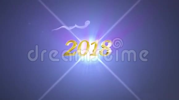 2018年新年动画渲染背景循环视频的预览图