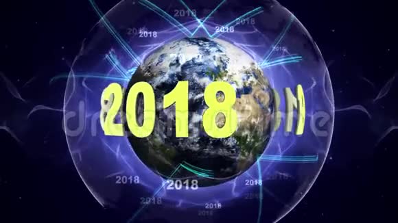 2018年新年动画循环视频的预览图