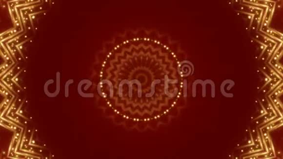 红色抽象背景移动金光环视频的预览图