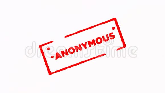 匿名签名红色墨水邮票放大和缩小白色背景视频的预览图