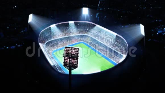 在比赛中闪烁体育场的灯光视频的预览图