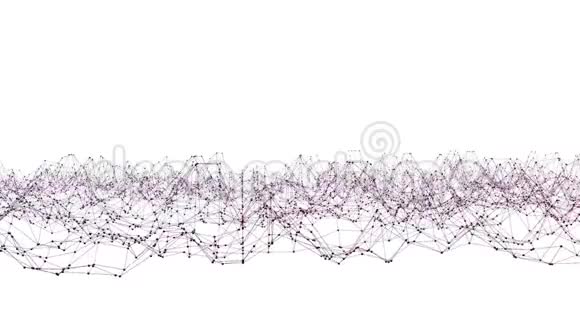 抽象简单的紫罗兰挥舞三维网格或网格作为简单的背景紫罗兰几何振动环境或脉动视频的预览图