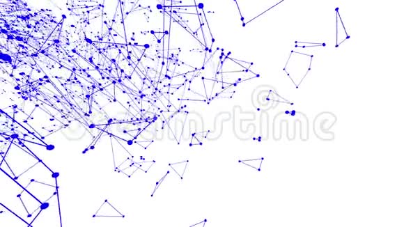 抽象简单的紫罗兰挥舞三维网格或网格作为流行的环境紫罗兰几何振动环境或视频的预览图