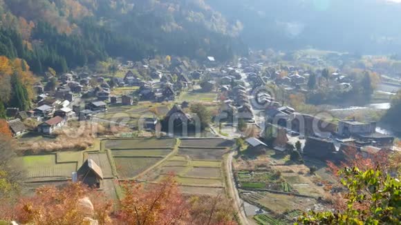 著名的日本传统村落小町白川视频的预览图
