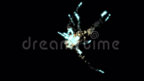 庆祝舞台背景中的烟花抽象粒子VJ艺术背景视频的预览图