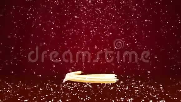 冬季主题为圣诞节或新年背景与复制空间圣诞树的特写镜头是由闪闪发光的粒子组成的视频的预览图