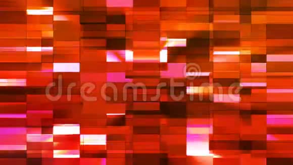 闪烁水平小方压高科技酒吧红色抽象可循环4K视频的预览图