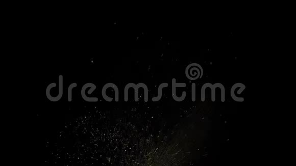 黑色背景上的彩色飞行闪烁粒子的美丽动画视频的预览图
