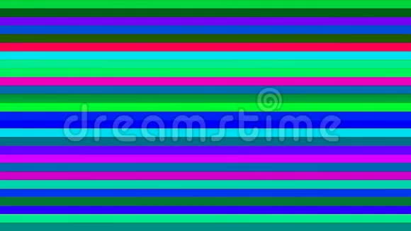 广播闪烁水平高科技酒吧多种颜色抽象循环4K视频的预览图