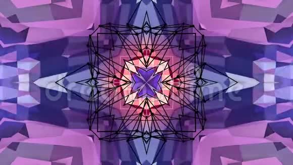 抽象简单的3D背景紫色渐变颜色低聚风格作为现代几何背景或数学视频的预览图