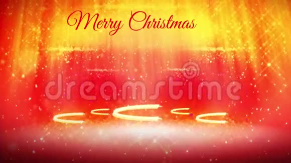 由发光粒子和火花组成的3d圣诞树组成的新年或圣诞假期光线视频的预览图