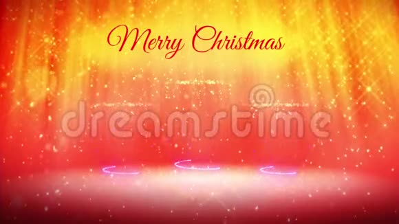 由发光粒子和火花组成的3d圣诞树组成的新年或圣诞假期光线视频的预览图