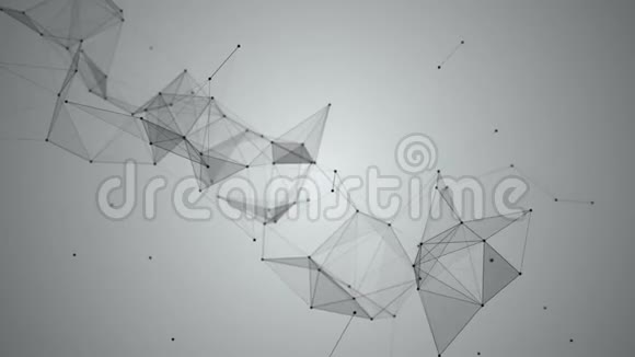 幻想黑白丛的背景抽象技术未来主义网络循环动画视频的预览图