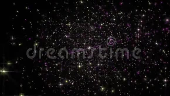 神奇的动画与发光的恒星慢运动4096x2304环4K视频的预览图