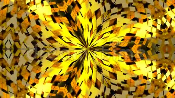 黄金万花筒抽象背景视频的预览图