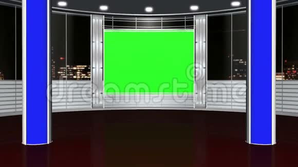 虚拟演播室背景绿色屏幕视频的预览图