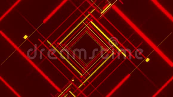 红色的抽象背景红色和金色的线条视频的预览图