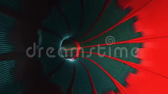 抽象循环背景与动画的飞行在科幻隧道与奇妙的灯光视频的预览图