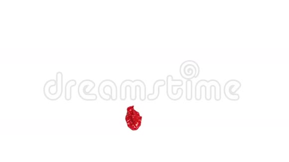 红色液体的大飞溅视频的预览图