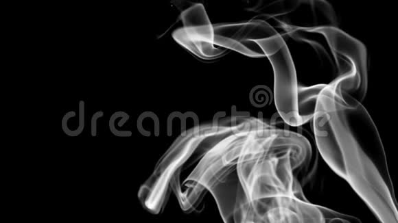 带有白色烟雾的抽象背景3D渲染视频的预览图