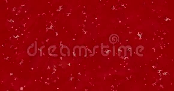 红色动画圣诞背景视频的预览图