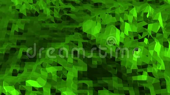绿色低聚背景脉动抽象低聚表面作为最小背景时尚低聚设计视频的预览图