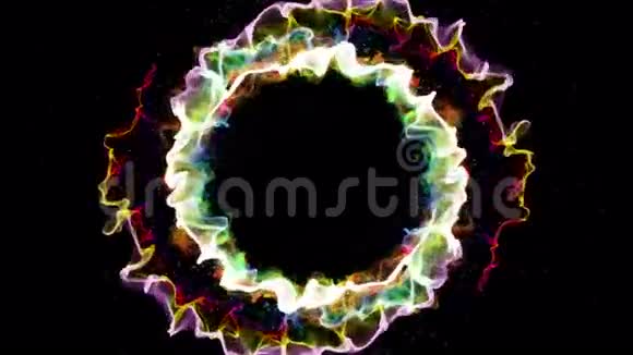 魔法粒子环抽象背景动画渲染循环视频的预览图