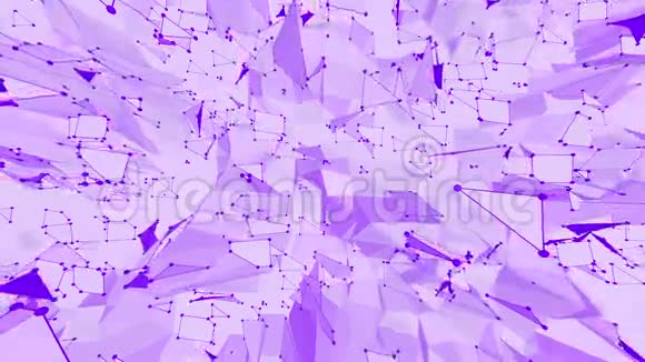 紫或紫低聚挥发面作为流行环境紫罗兰几何振动环境或脉动视频的预览图