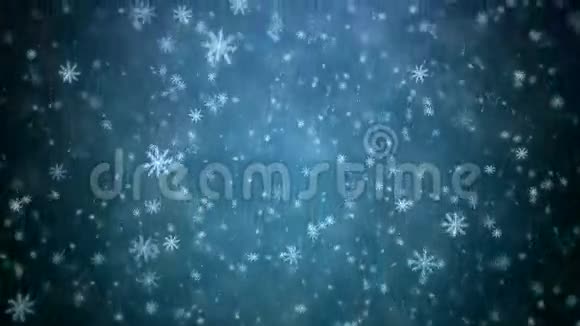 飘落的雪花和星星视频的预览图