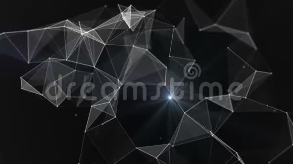 普莱克斯抽象网络连接背景太空星座星系循环动画视频的预览图