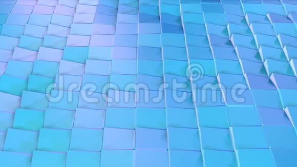 抽象简单的蓝紫低聚三维表面作为景观移动纯软几何低聚运动背景视频的预览图