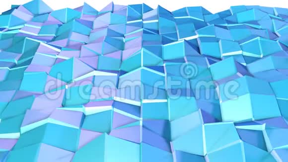 摘要简单蓝紫低聚三维表面作为环境移动的软几何低聚运动背景视频的预览图