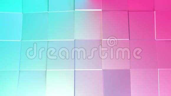 抽象简单的蓝色粉红色低聚三维表面作为数学环境移动的软几何低聚运动背景视频的预览图