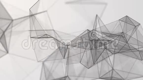 幻想黑白丛的背景抽象技术未来主义网络循环动画视频的预览图